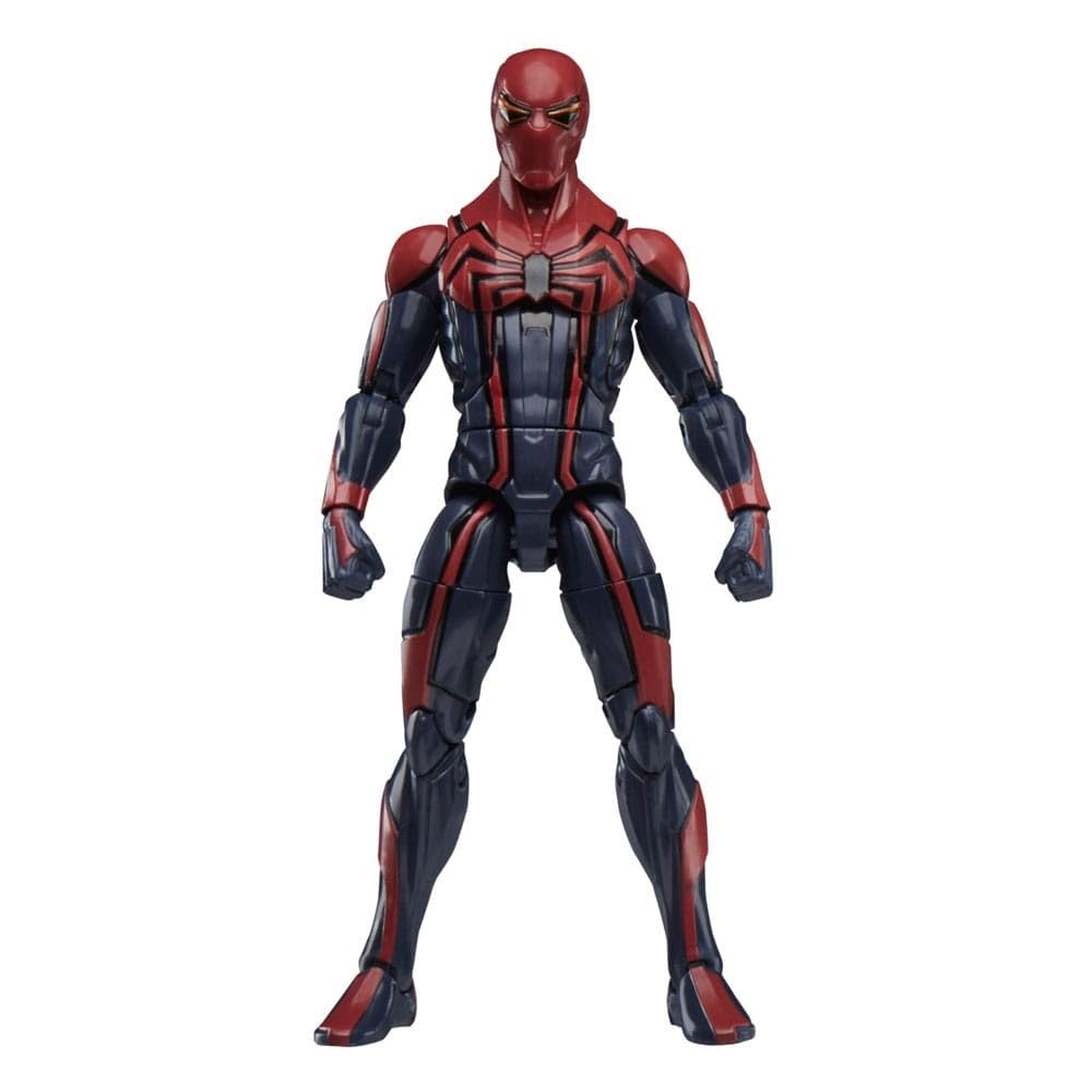 Marvel Legends Velocity Suit Peter Parker action figure in dynamic pose for display.