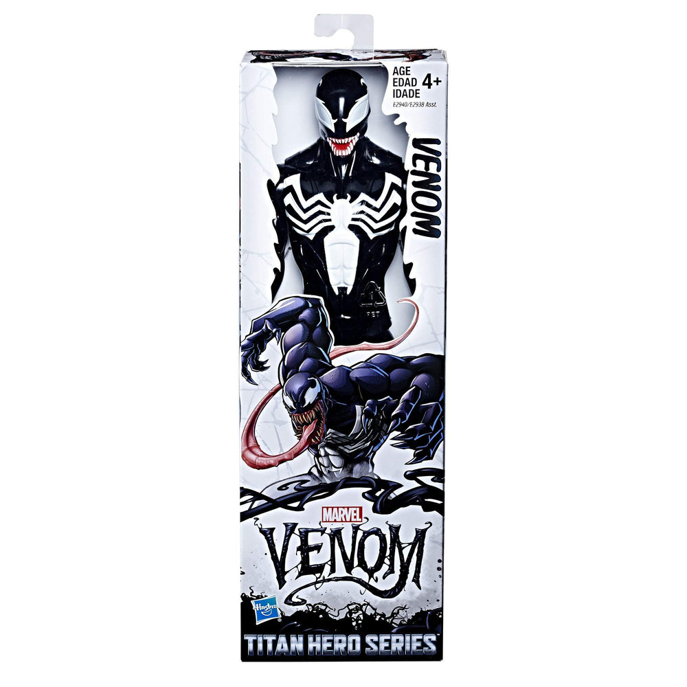 Marvel Venom Titan Hero figure in pose demonstrates ball-joint articulation for versatile posing