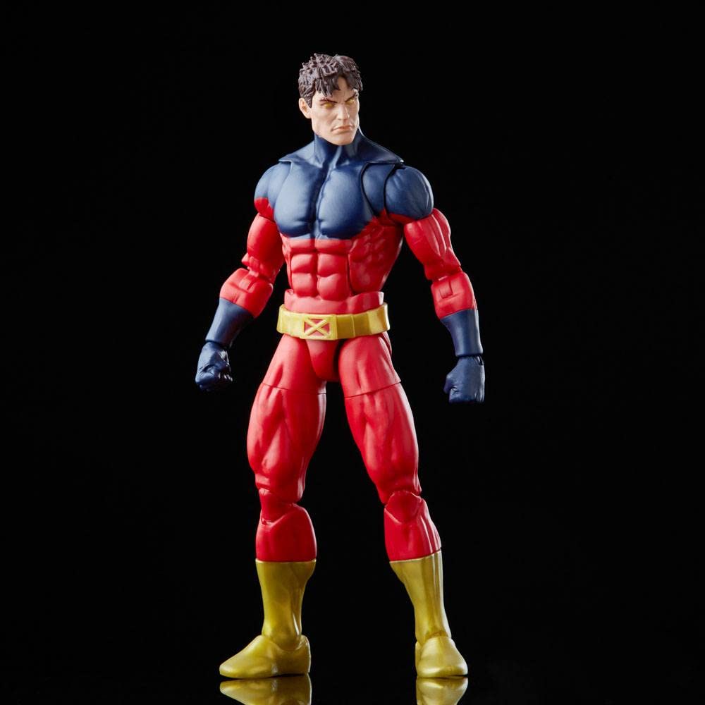 Marvel's Vulcan figure energy deco highlights power-inspired eyes.