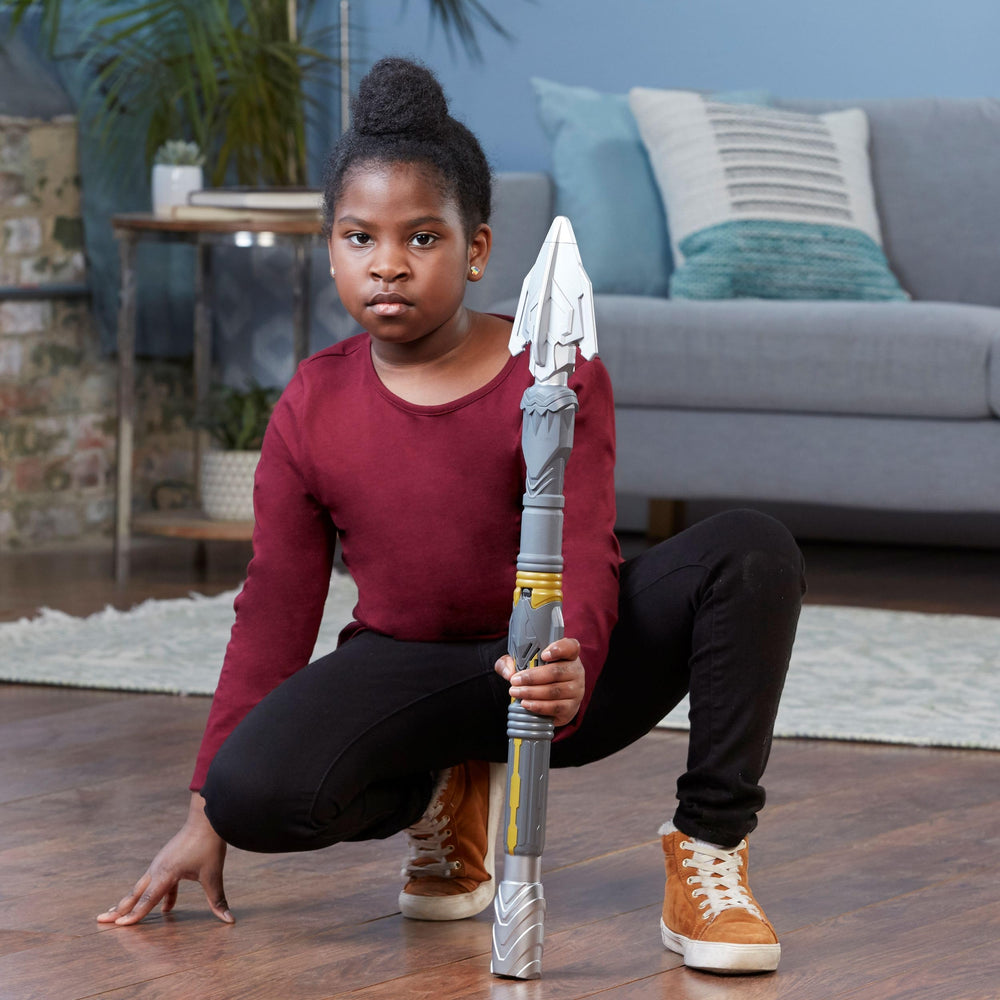 Marvel Wakanda Forever movie-inspired music enhances action-packed pretend play.