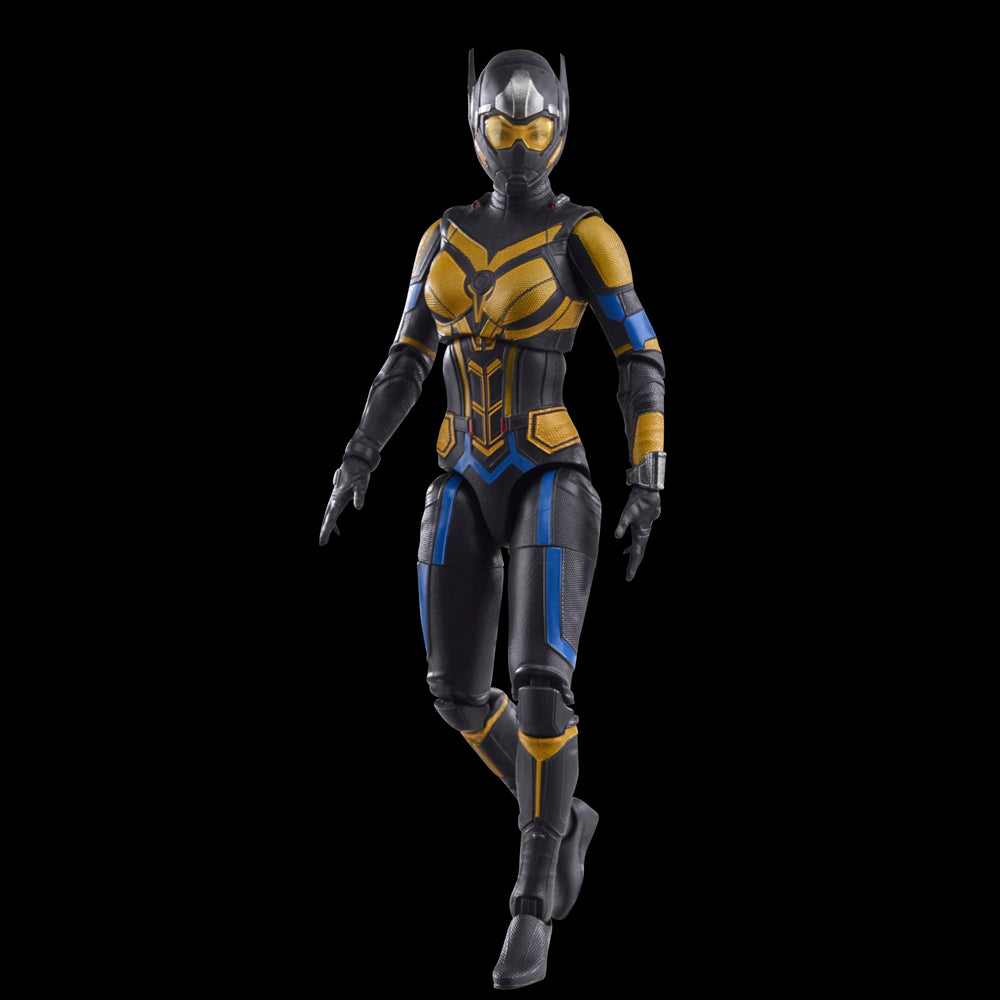 Marvel Legends Wasp premium deco highlights detailed craftsmanship.