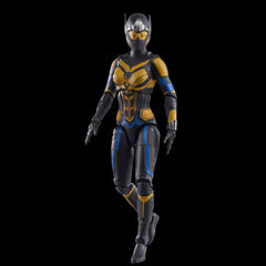 Marvel Legends Wasp premium deco highlights detailed craftsmanship.