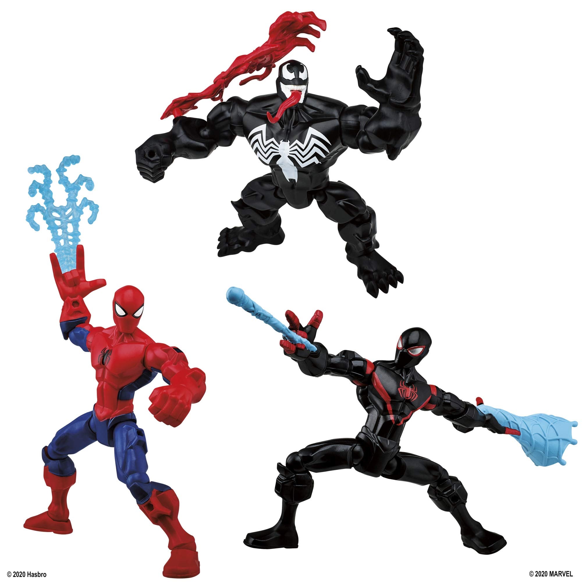 Marvel Web-Slinging Pack 27-piece build set enables creative hero mashups.