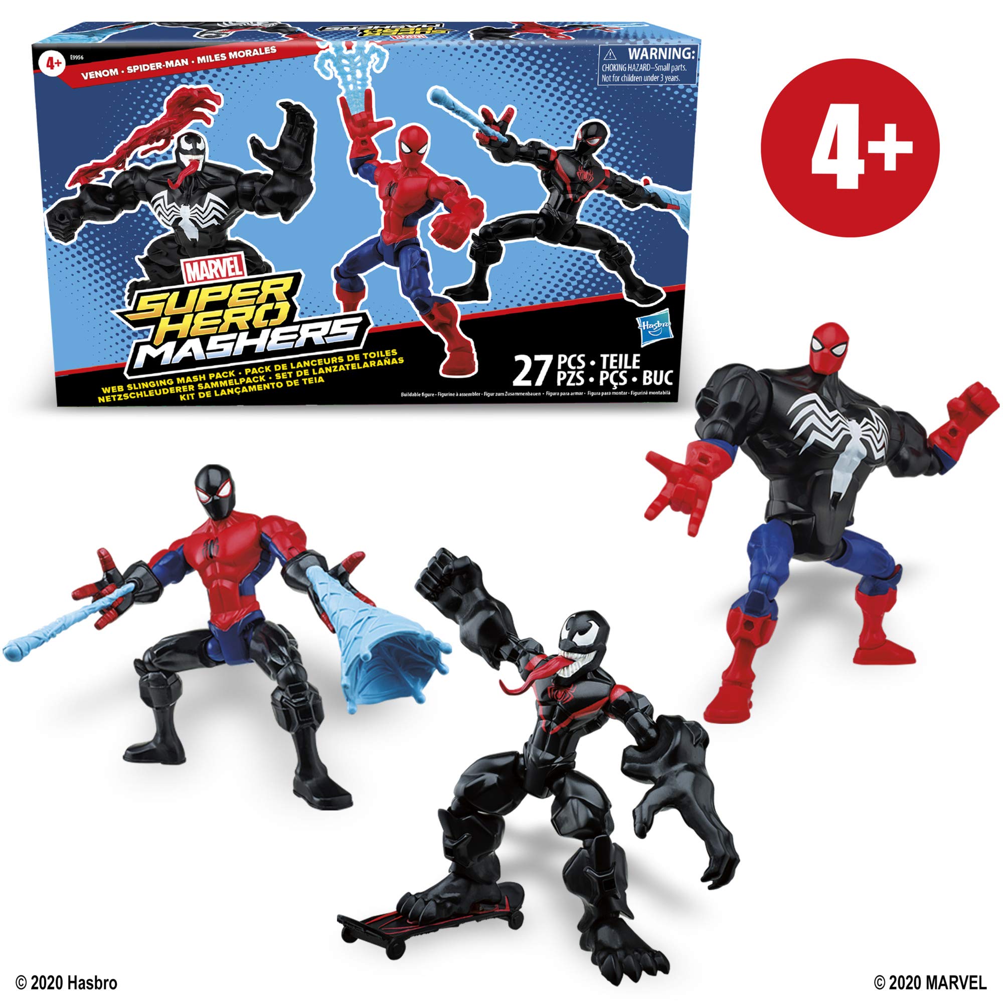 Marvel Web-Slinging Pack Miles Morales figure ready for swap-and-build battles.