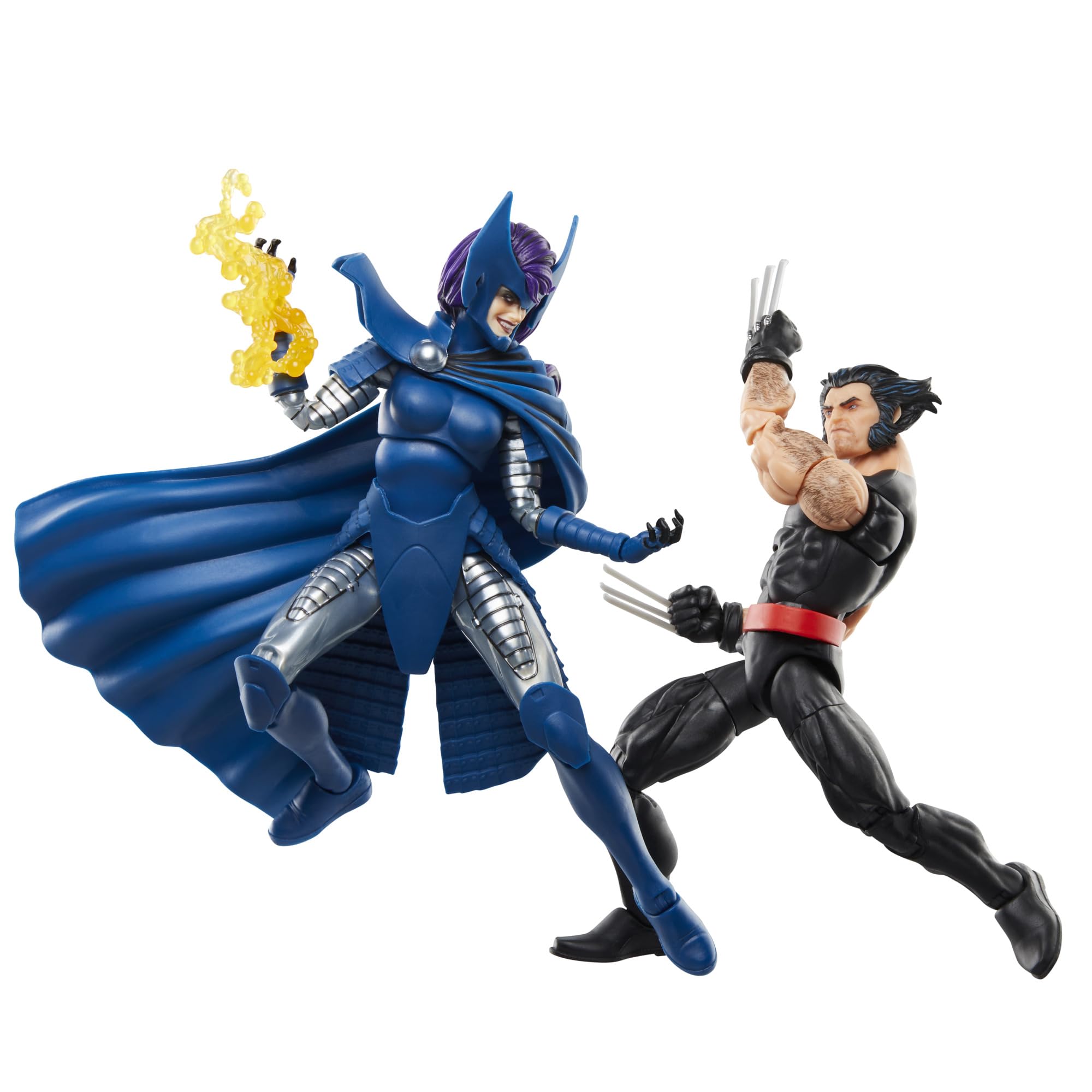 Wolverine and Psylocke accessories included in the set