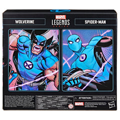Marvel Legends Spider-Man Wolverine pair captures iconic comic-era aesthetics.