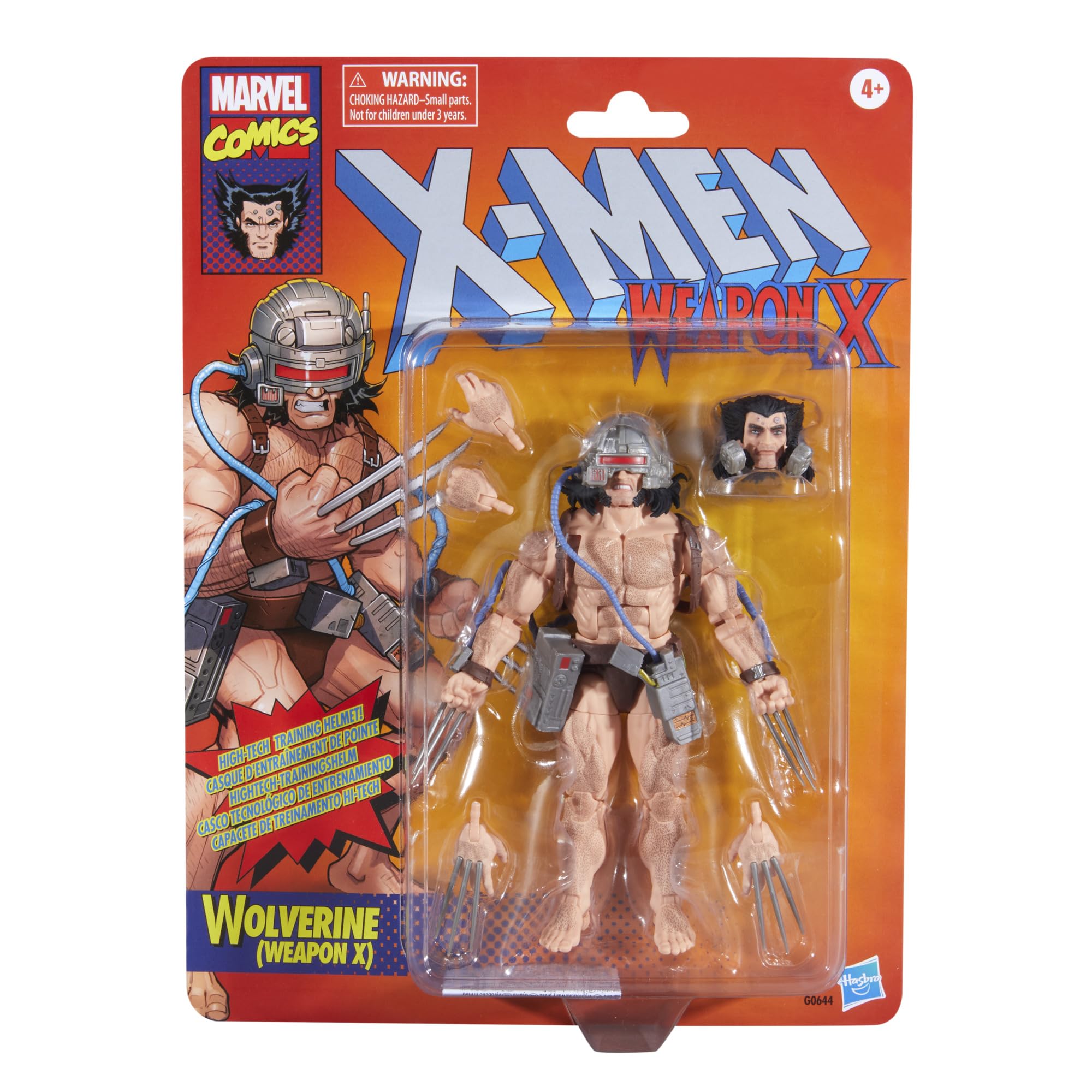 Marvel Wolverine Weapon X retro cardback for collector display.