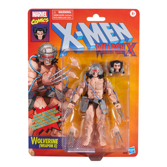 Marvel Wolverine Weapon X retro cardback for collector display.