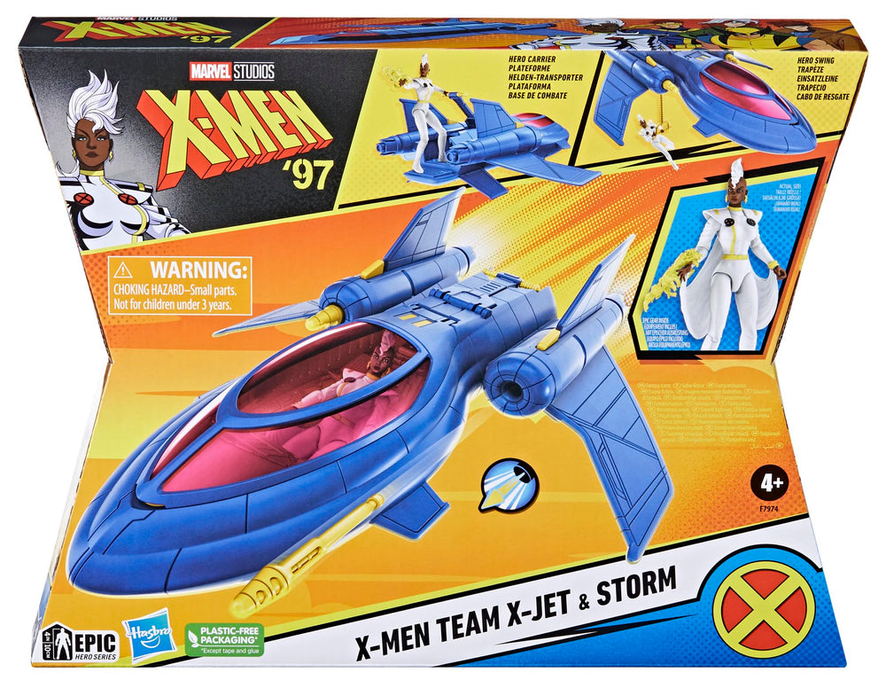 Marvel X-Men 97 X-Jet stand for skyward display of Storm.