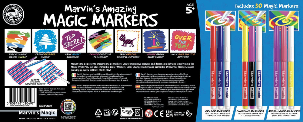 Marvin's Magic 3D lettering pens create bold 3D text for standout drawings.