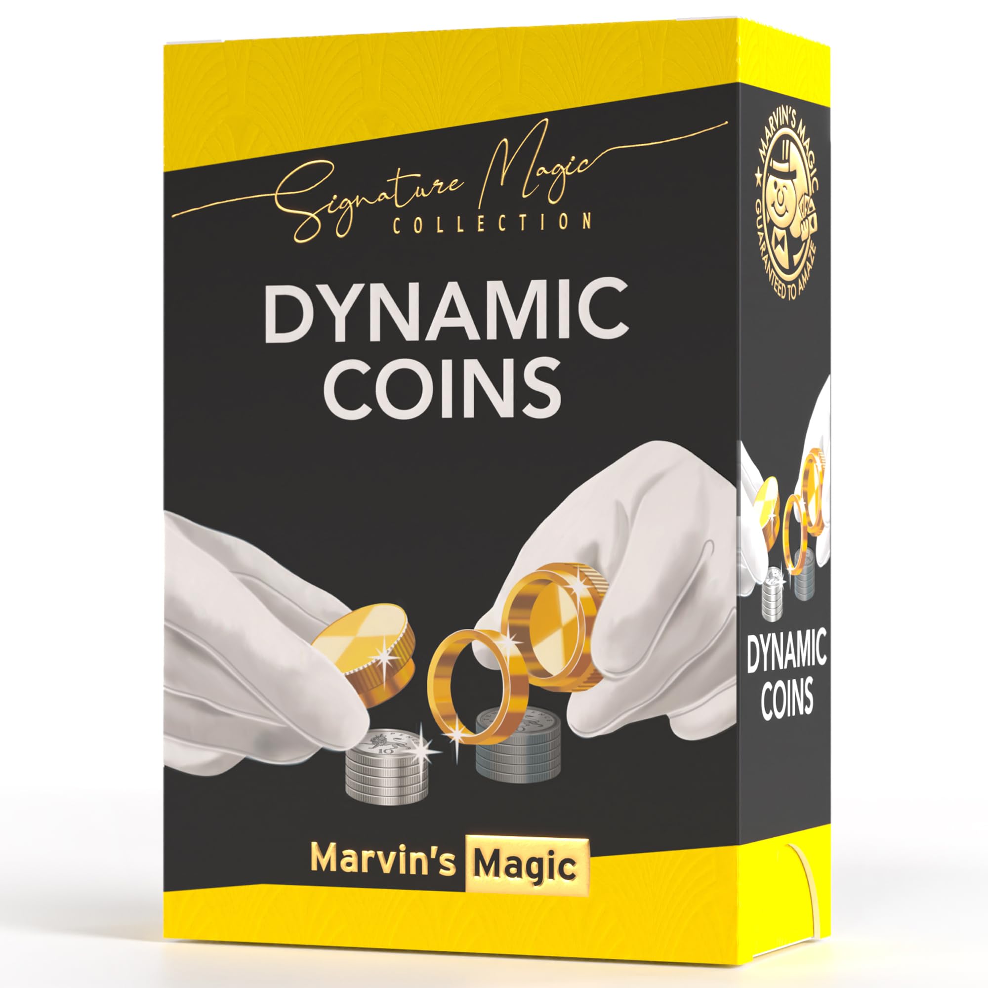 Marvin's Magic Dynamic Coins illusion props for dazzling coin vanishes and appearances.