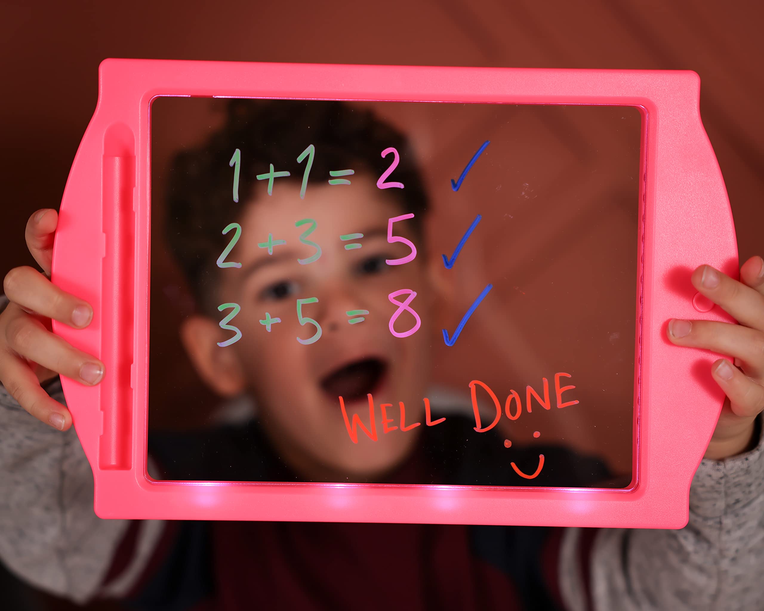 Built-in stand on Marvin's Glow Art board for upright drawing