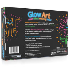 Marvin's Magic Glow Art portable design fits in a bag for travel drawing.