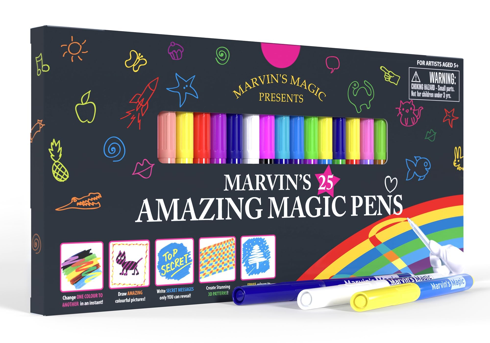 Marvin's Magic color-changing pens ignite vivid, mess-free art for kids.