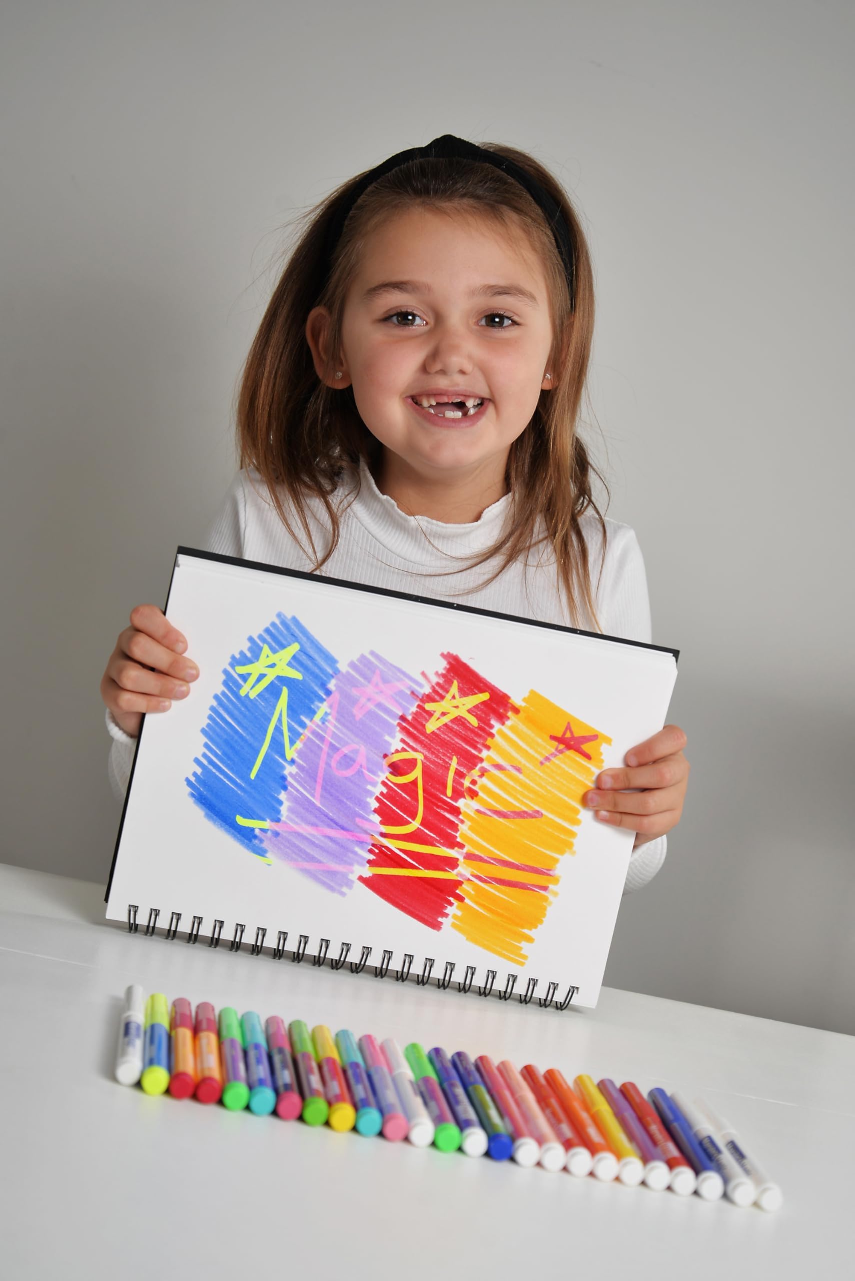 Marvin's Magic no-mess drawing pens keep sessions tidy and fun.
