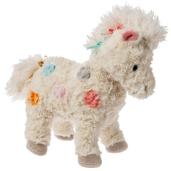 Mary Meyer FabFuzz Calliope Pony on creamy spotted fabric for cozy moments