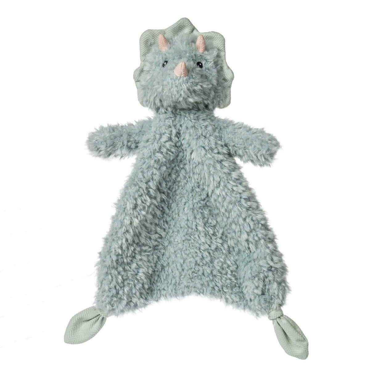 Mary Meyer Again Friends Lovey Dinosaur in blue texture provides comforting cuddle for babies