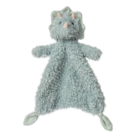 Mary Meyer Again Friends Lovey Dinosaur in blue texture provides comforting cuddle for babies