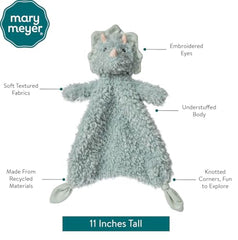 Mary Meyer Lovey Dinosaur with knotted feet offers easy to carry snuggle moments