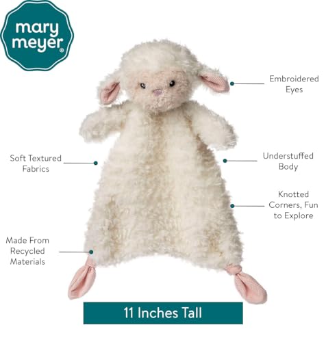 Mary Meyer Lovey Lamb body highlight showing soft, blanket-like fabric for cuddling