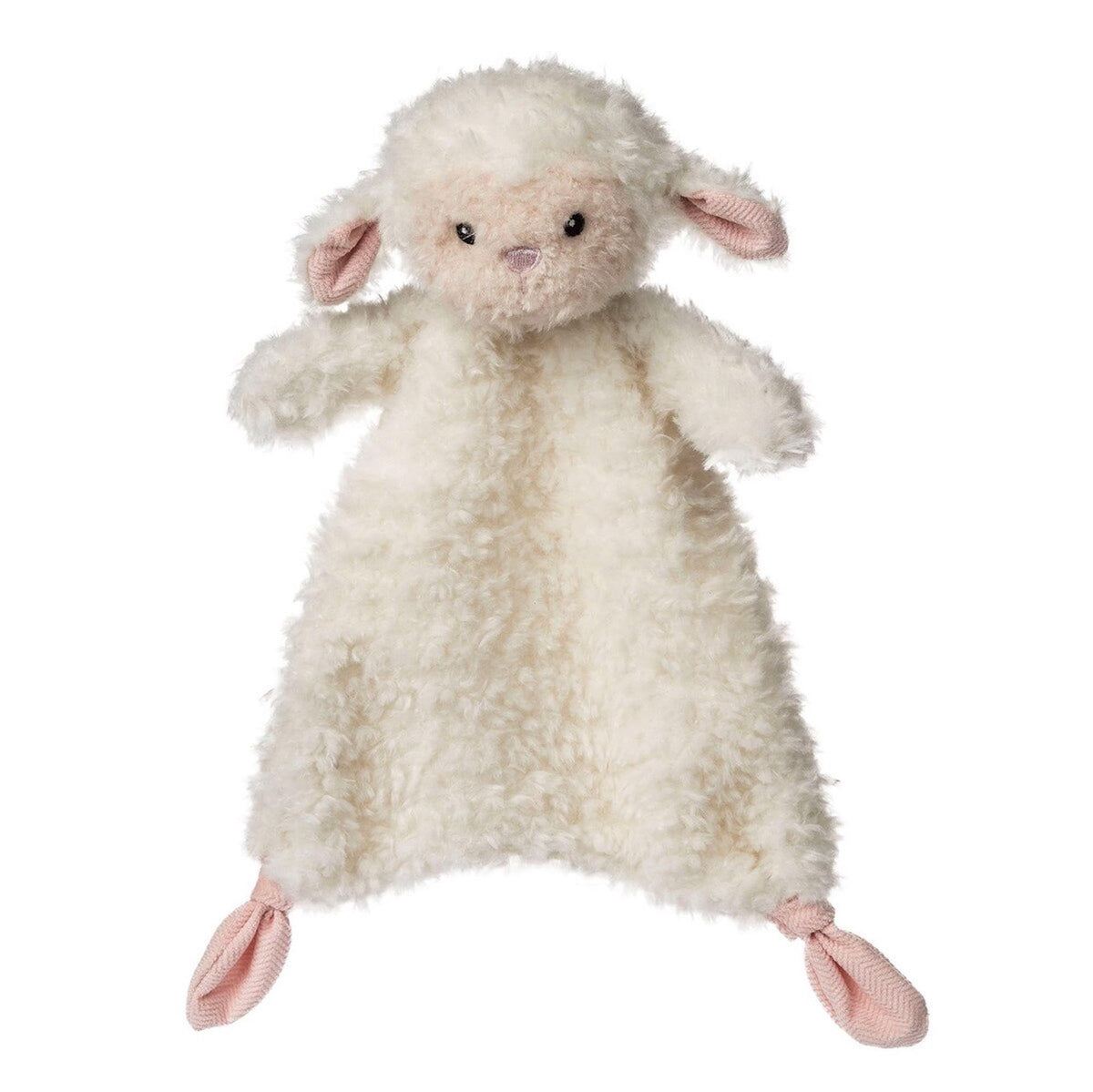 Mary Meyer Lovey Again Friends Lamb face close-up with embroidered eyes for gentle comfort