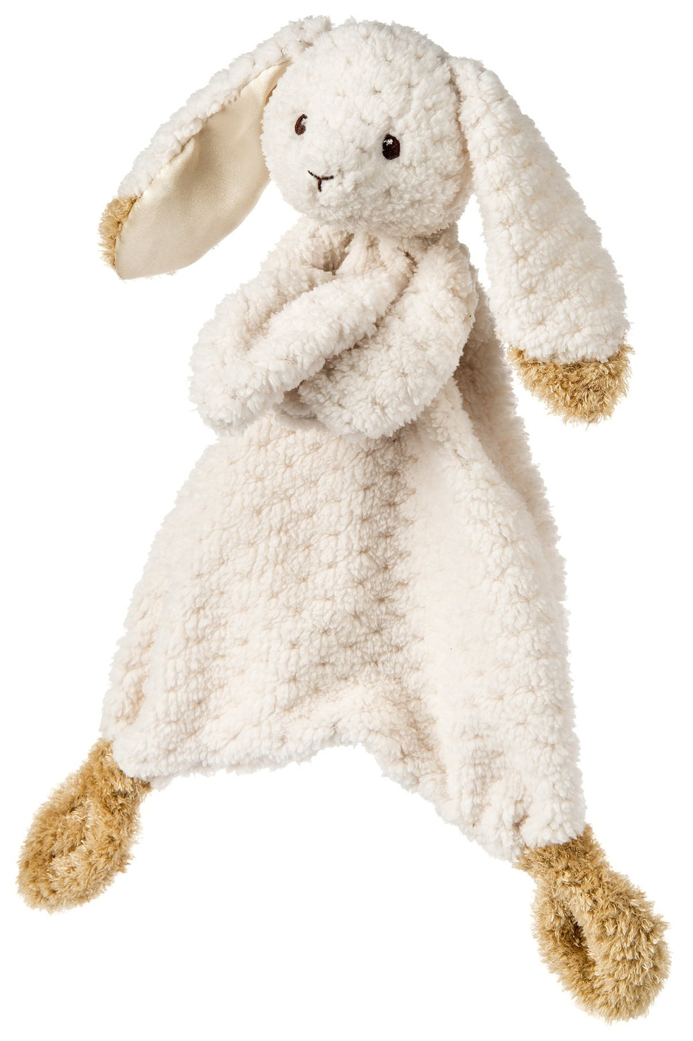 Soft cream fabric texture of Mary Meyer Lovey for baby touch.