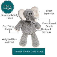 Mary Meyer Marshmallow Junior Elephant meets safety standards for reliable play.