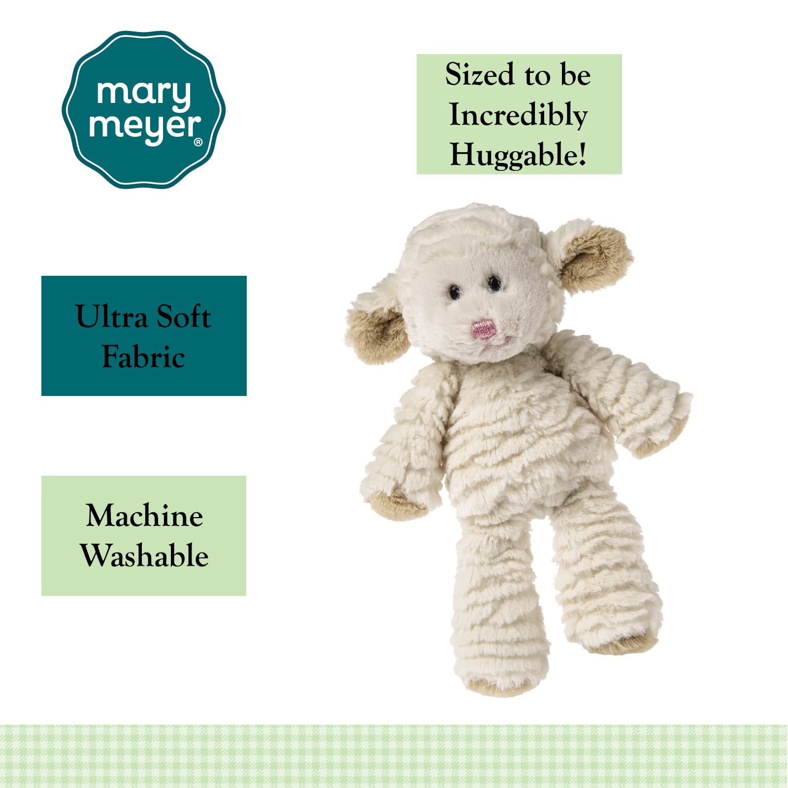 Mary Meyer Marshmallow Junior Lamb machine washable for easy cleanup