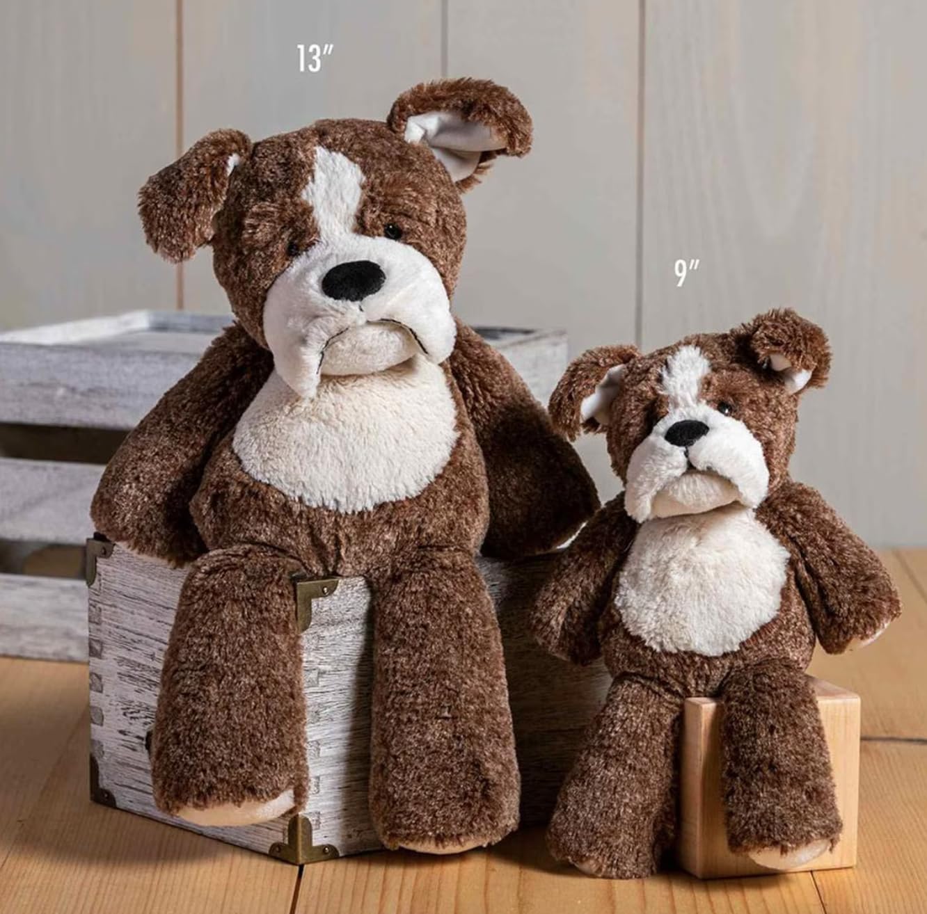 Mary Meyer Marshmallow Zoo Bradley Bulldog face, adorable expression for comforting hugs