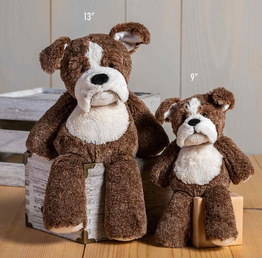 Mary Meyer Marshmallow Zoo Bradley Bulldog face, adorable expression for comforting hugs
