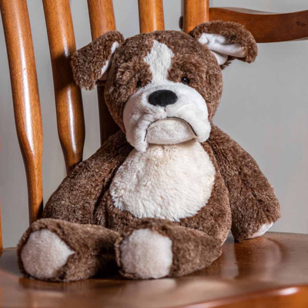 Mary Meyer Marshmallow Zoo Bradley Bulldog machine washable, easy cold cycle care