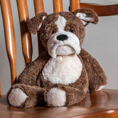 Mary Meyer Marshmallow Zoo Bradley Bulldog machine washable, easy cold cycle care