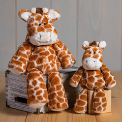 Mary Meyer Marshmallow Zoo Giraffe soft fur pattern enhances cozy snuggles