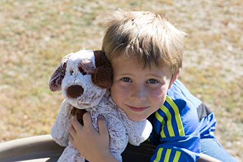 Mary Meyer Marshmallow Zoo Puppy features weighted bum and limbs for secure hugs.