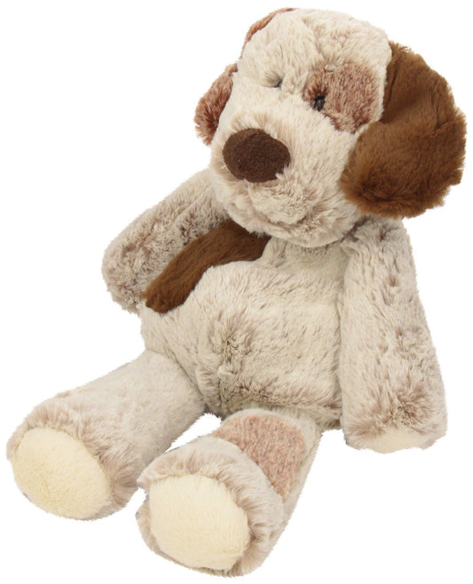 Mary Meyer Marshmallow Zoo Puppy with a silvery tan coat for gentle snuggles.