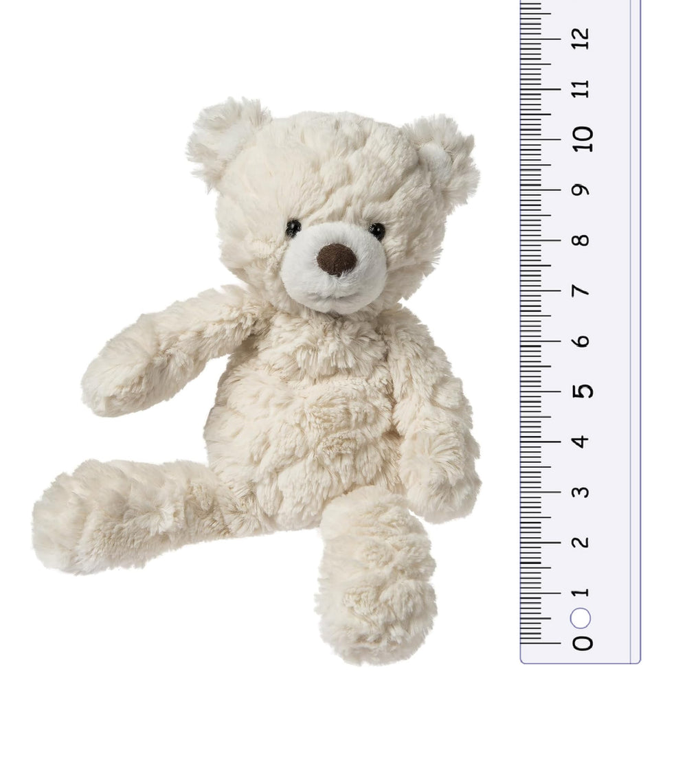 Mary Meyer Putty Bear family collection in cream, dusty rose, and grey.
