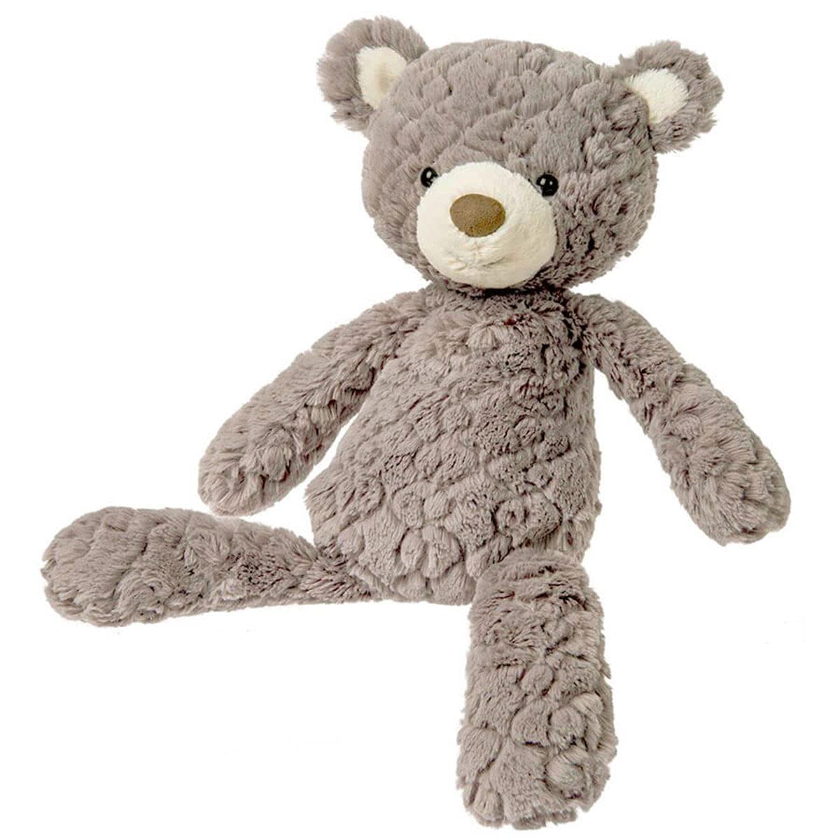 Mary Meyer Putty Bear Medium Teddy Bear face close-up, ultra-soft fabric for comforting hugs.