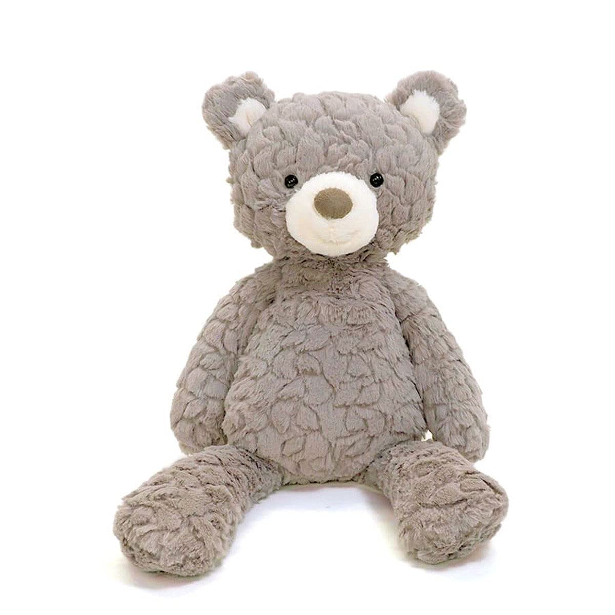 Mary Meyer Putty Bear Medium Teddy Bear sewn nose detail with durable stitching.