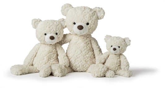 Mary Meyer Putty Bear small cream fabric detail, showcasing ultra-soft texture.