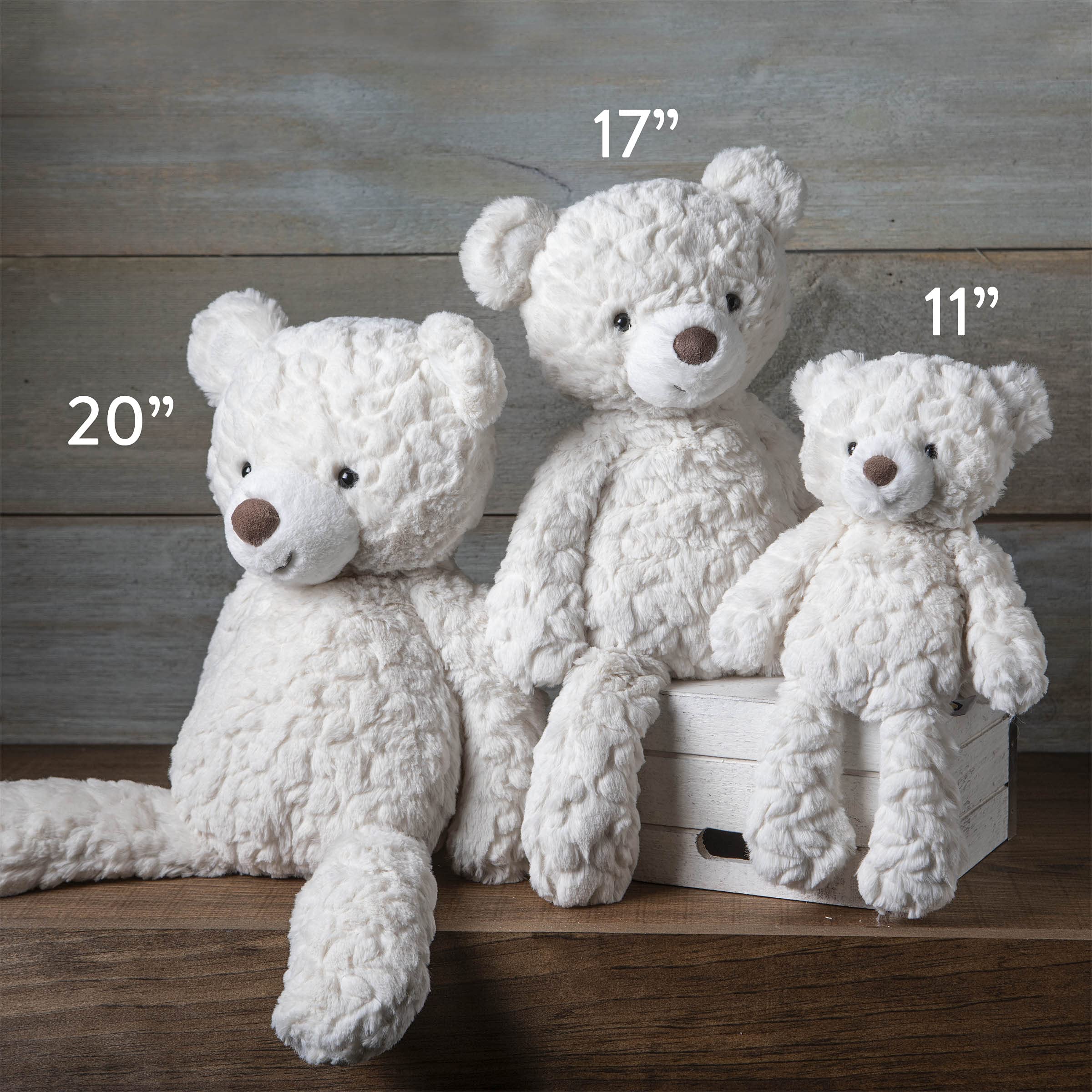 Mary Meyer Putty Bear small, sewn nose and beanbags, durable huggable toy.
