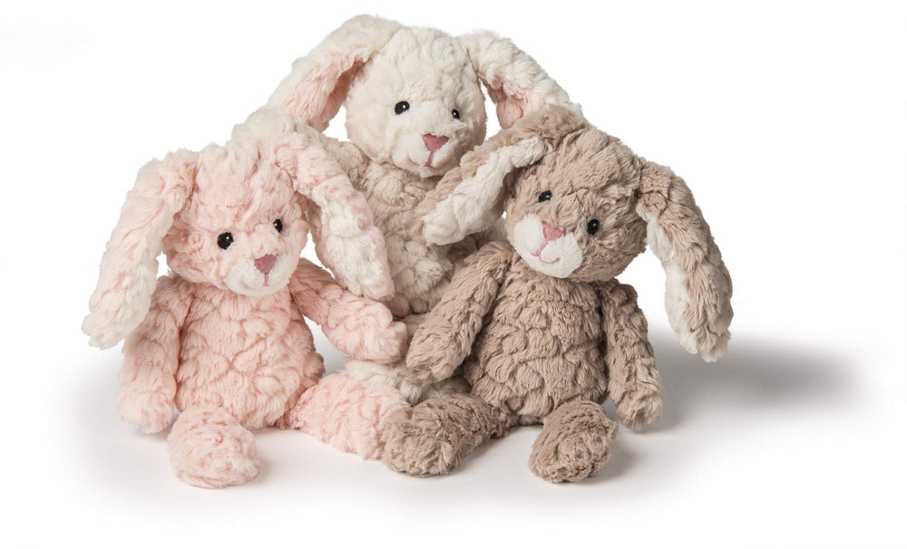 Mary Meyer Putty Bunny tan 11-inch fabric texture close-up showing ultra-soft material.