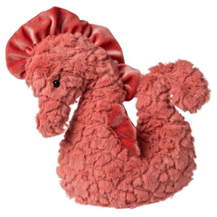 Mary Meyer Putty Coral Seahorse face detail highlights soft cuddle appeal