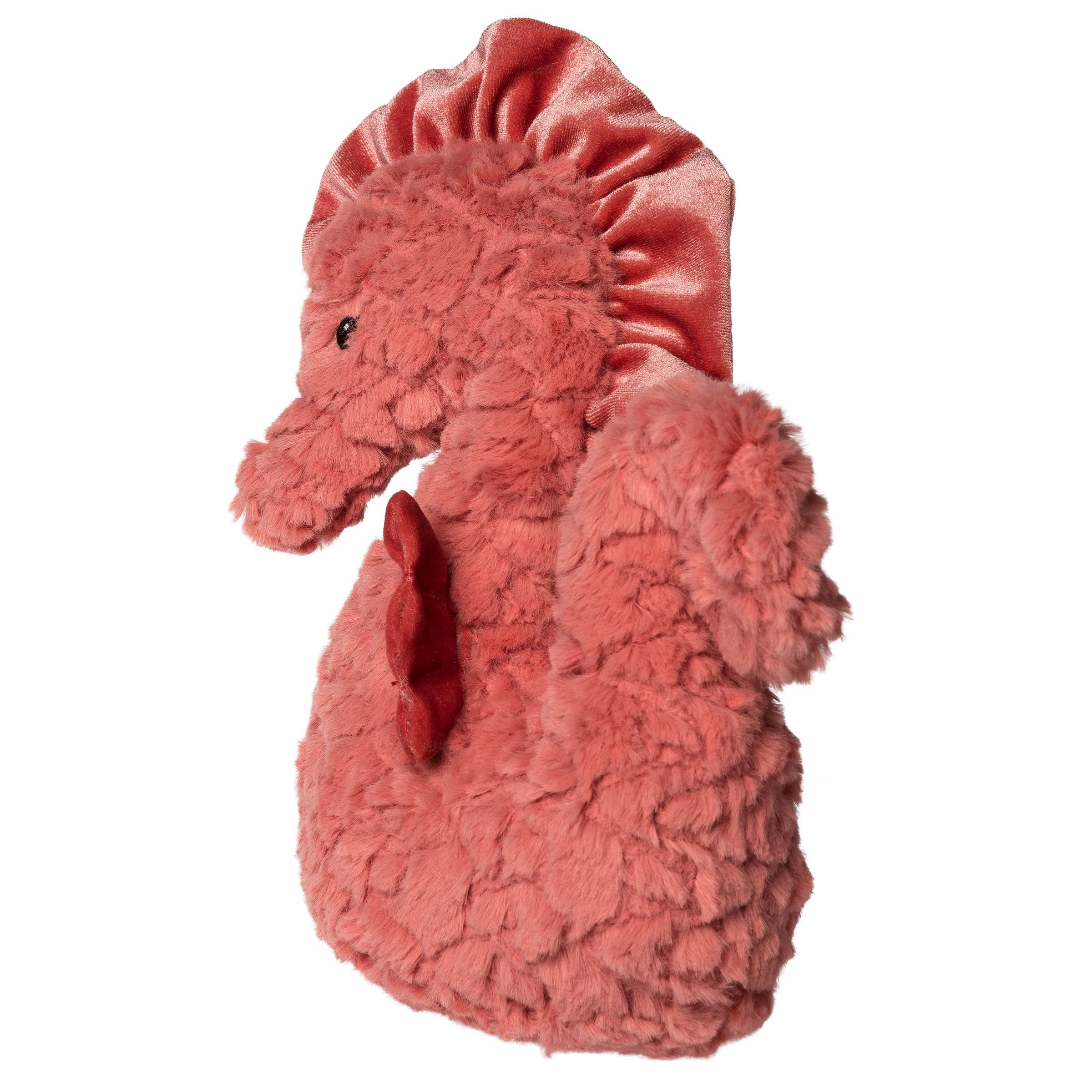 Mary Meyer Putty Coral Seahorse tail close-up shows plush texture