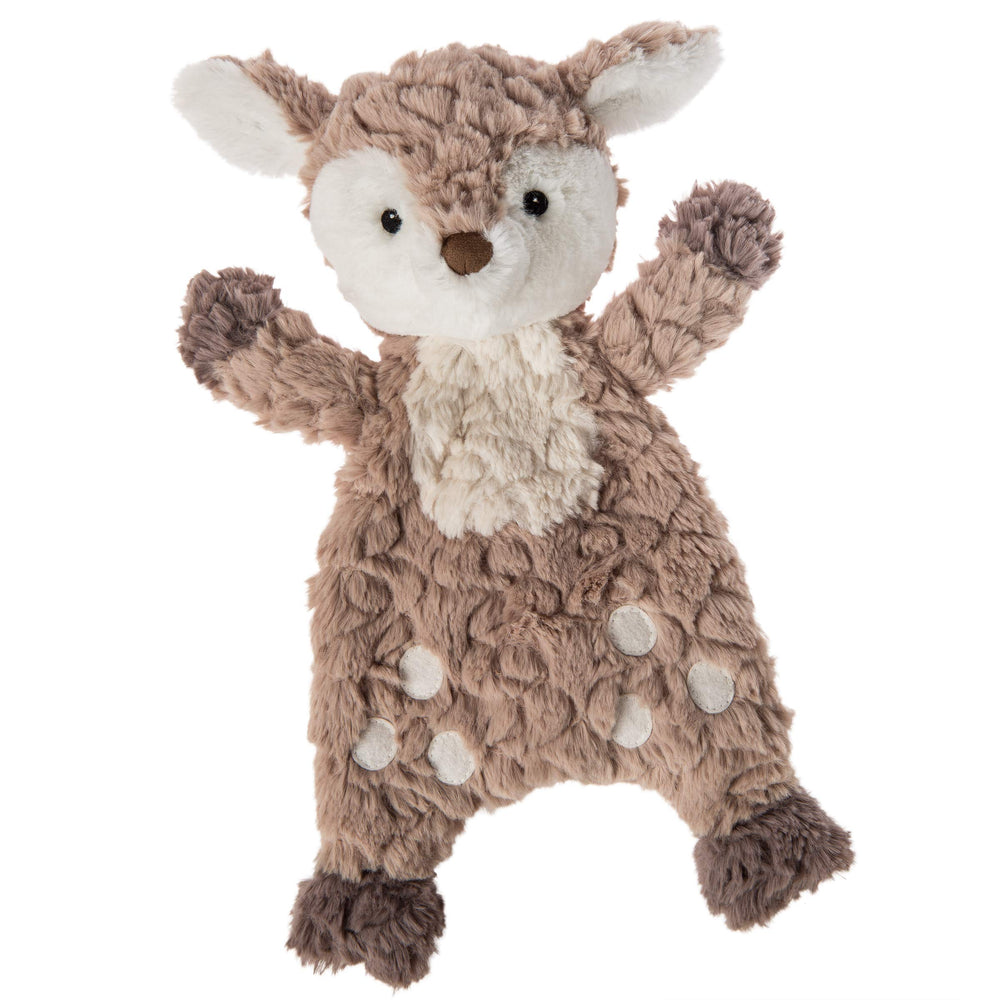 Mary Meyer Putty Lovey Fawn face close-up shows ultra-soft fabric for soothing hugs