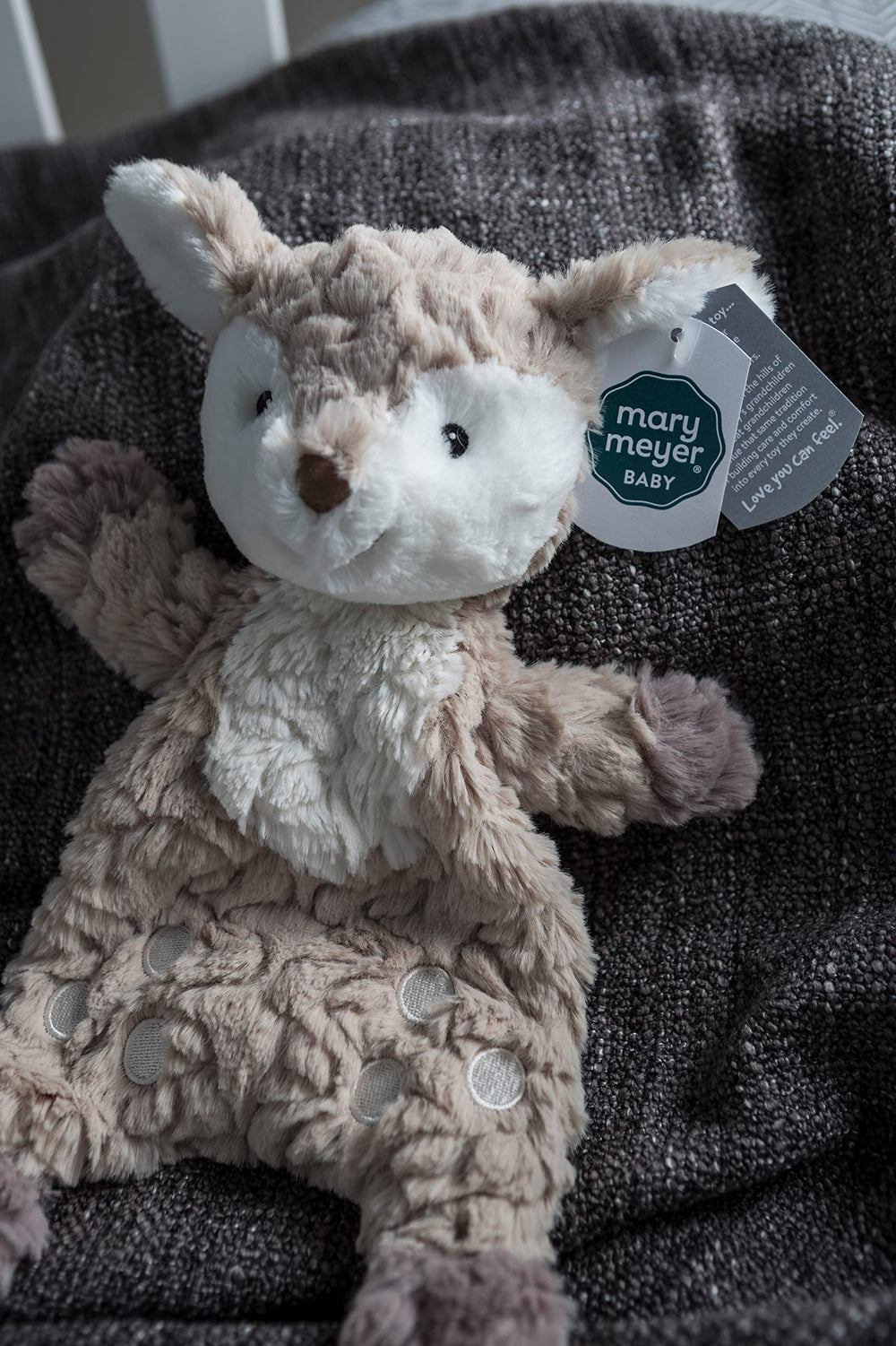 Mary Meyer Putty Lovey Fawn weighted bum adds comforting heft