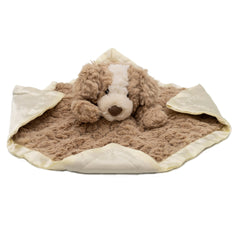 Mary Meyer Putty Nursery Hound Blanket features a soft nose for cuddly play.