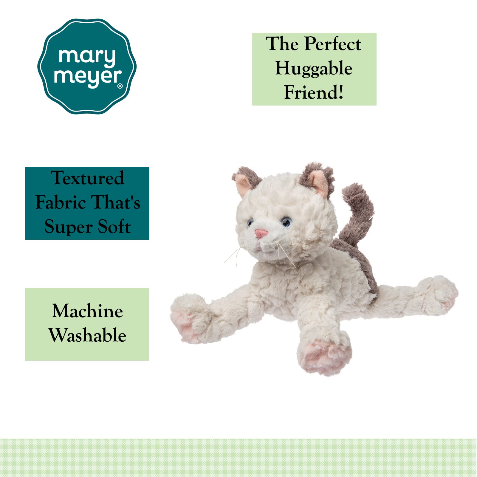 Kitty is machine washable for easy cleanup after playtime