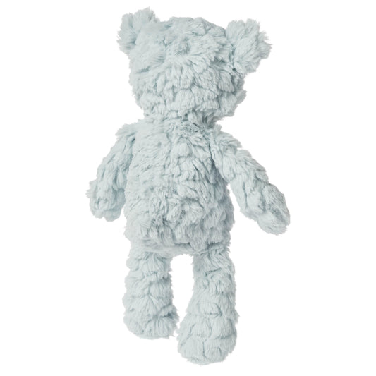 Mary Meyer Putty Seafoam Bear fabric closeup highlighting luxuriously soft texture.
