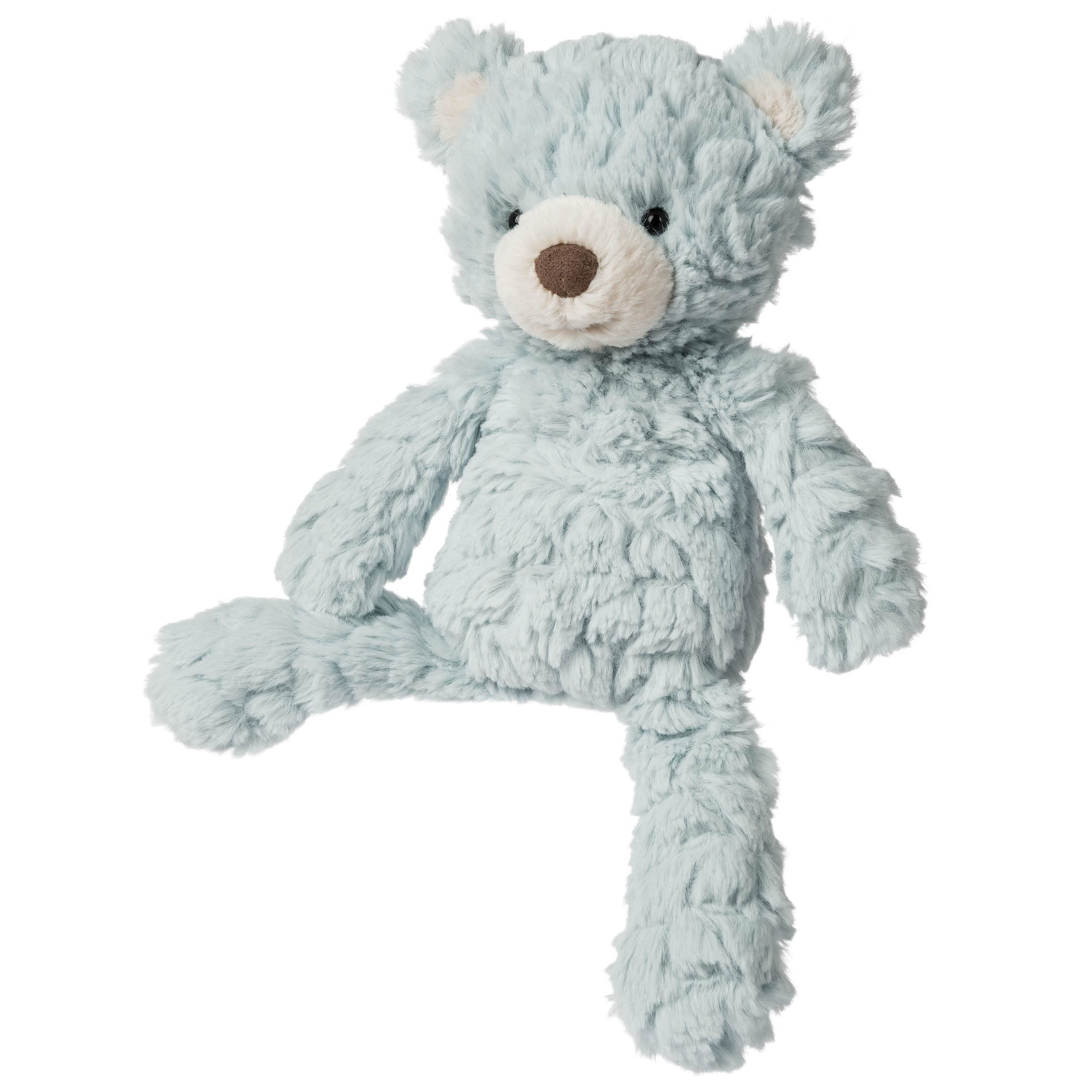 Mary Meyer Putty Seafoam Bear front view showing ultra-soft plush for cuddles.