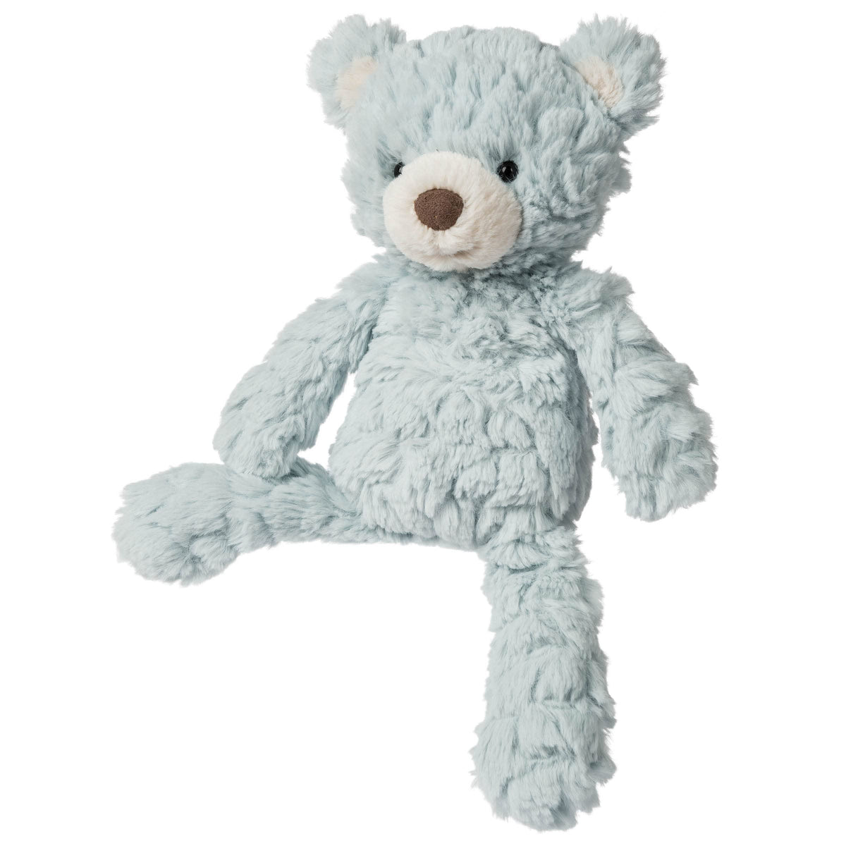 Mary Meyer Putty Seafoam Bear front view showing ultra-soft plush for cuddles.